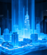 科技感城市模型与办公场景12274#横屏 