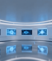 	 科技感环形屏幕展示空间1772#横屏 