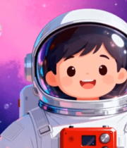 卡通宇航员太空形象758#横屏 