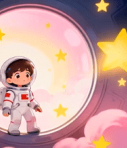 卡通宇航员太空场景2196#横屏 