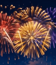 夜空中绽放的绚丽烟花(5)5931#横屏 