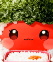 卡通米饭形象手持便当盒13812#横屏 