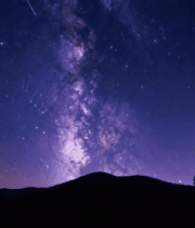 夜空下的山脉与璀璨星空14577#横屏 