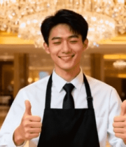 酒店工作人员竖拇指微笑753#横屏 