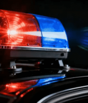 警车上闪烁的红蓝警灯1296#横屏 