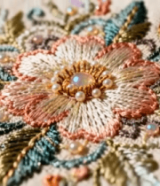 精美刺绣花卉特写7371#横屏 