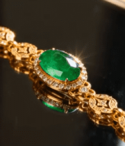 金镶翡翠手链特写9238#横屏 