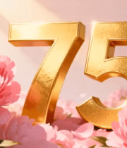 金色数字与粉色牡丹画面2192#横屏 