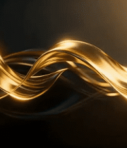 金色流动光带影视素材2037#横屏 