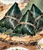 传统粽子及制作食材特写209#横屏 