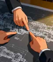 多人指认机械图纸画面5044#横