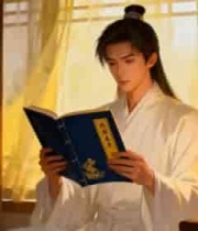 古装男子室内专注看书场景652#横屏 