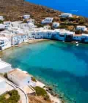 海边白色房屋与海湾风景5160#横屏 