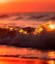 海边日落海浪实拍素材650#横屏 