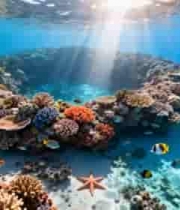 海底珊瑚礁与鱼群景观(4)4645#横屏 