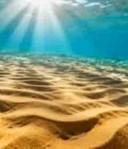 海底阳光照射沙滩景象(1)1364#横屏 