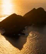 海上岛屿日落全景1510#横屏 