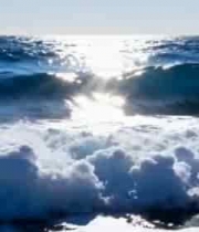 海浪翻涌的海洋景象3252#横屏 