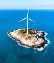 海上孤岛风力发电机全景1889#横屏 