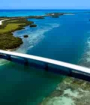 海上桥梁航拍全景2113#横屏 