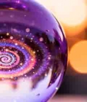 梦幻紫色球体粒子光效画面902#横屏 