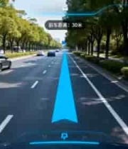 汽车行驶中智能导航画面4466#横屏 