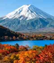 秋季富士山自然风光全景995#横屏 