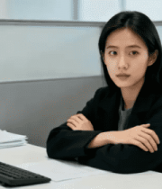 青年女商人办公场景2542#横屏 