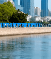 青岛海岸线人群景观5893#横屏 