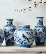 青花瓷花瓶静物展示10081#横屏 