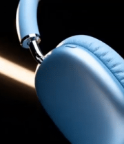 浅蓝色头戴式耳机特写10927#横屏 