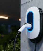 墙上新能源汽车充电桩特写1477#横屏 