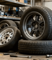 汽修车间轮胎轮毂素材6006#横屏 