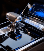 汽车内部中控台及换挡杆特写4468#横屏 