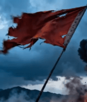 飘扬红旗与爆炸场景素材3169#横屏 