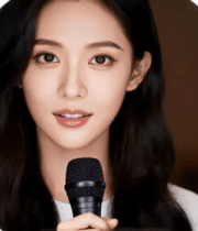 女性手持麦克风特写14323#横屏 