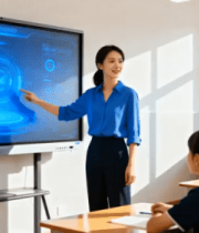 女教师课堂教学场景素材9585#横屏 