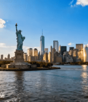 纽约自由女神像与城市天际线3475#横屏 