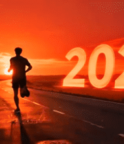 男子公路跑步特效画面9175#横屏 