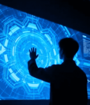 男子触摸交互科技大屏603#横屏 