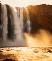 壮丽瀑布自然风光4538#横屏 