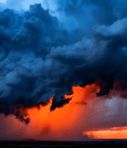 壮观乌云与霞光天空景象5115#横屏 