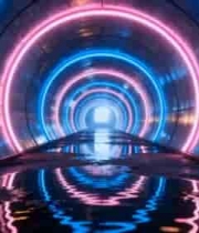 霓虹灯光隧道空间景象8049#横屏 