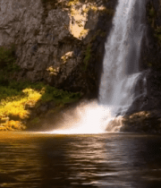 自然景观瀑布流水画面10637#横屏 