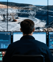 男子监控矿山数据画面5358#横屏 