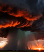 壮观雷暴云团自然风光3417#横屏 