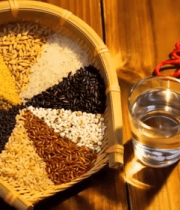 竹篮中五谷杂粮静物展示14342#横屏 