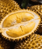 竹篮中新鲜榴莲特写3084#横屏 