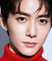 男士红色高领毛衣特写(1)8534#横屏 