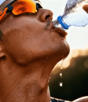 男性户外运动后饮水画面8541#横屏 